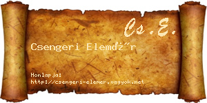Csengeri Elemér névjegykártya
